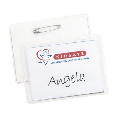 Identa Pin Badge Holder, Jumbo, 125PK 021120